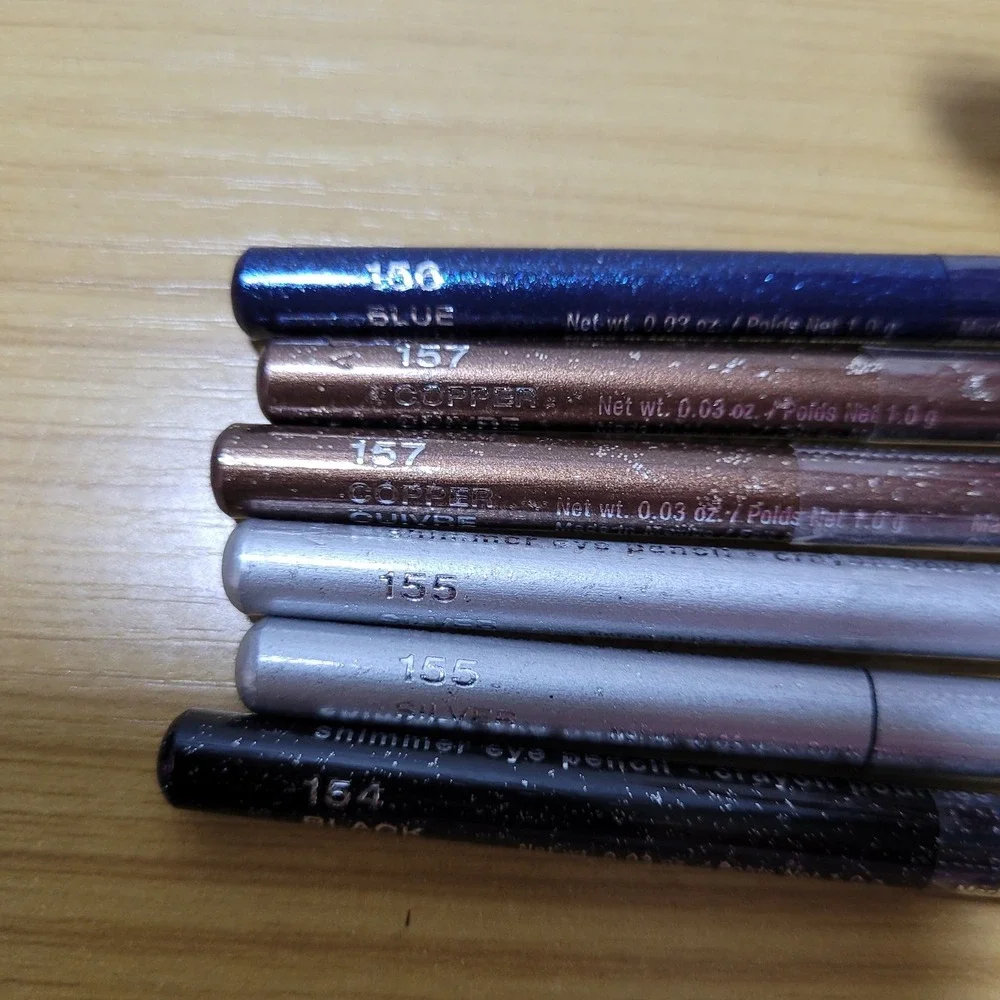 Lot of 4 Shimmer Eye Pencils - Blue, Copper, Black